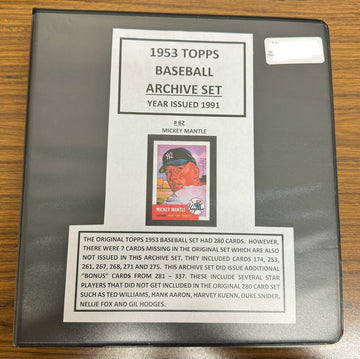 1991 Topps Archives 1953 Baseball Complete Set 330 Cards