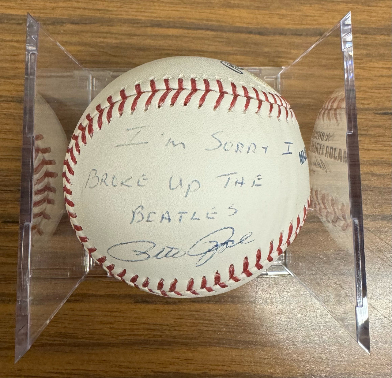Pete Rose Signed Autographed Rawlings OMLB Baseball Beatles Inscription PSA