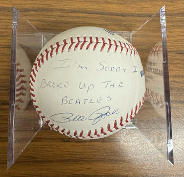 Pete Rose Signed Autographed Rawlings OMLB Baseball Beatles Inscription PSA