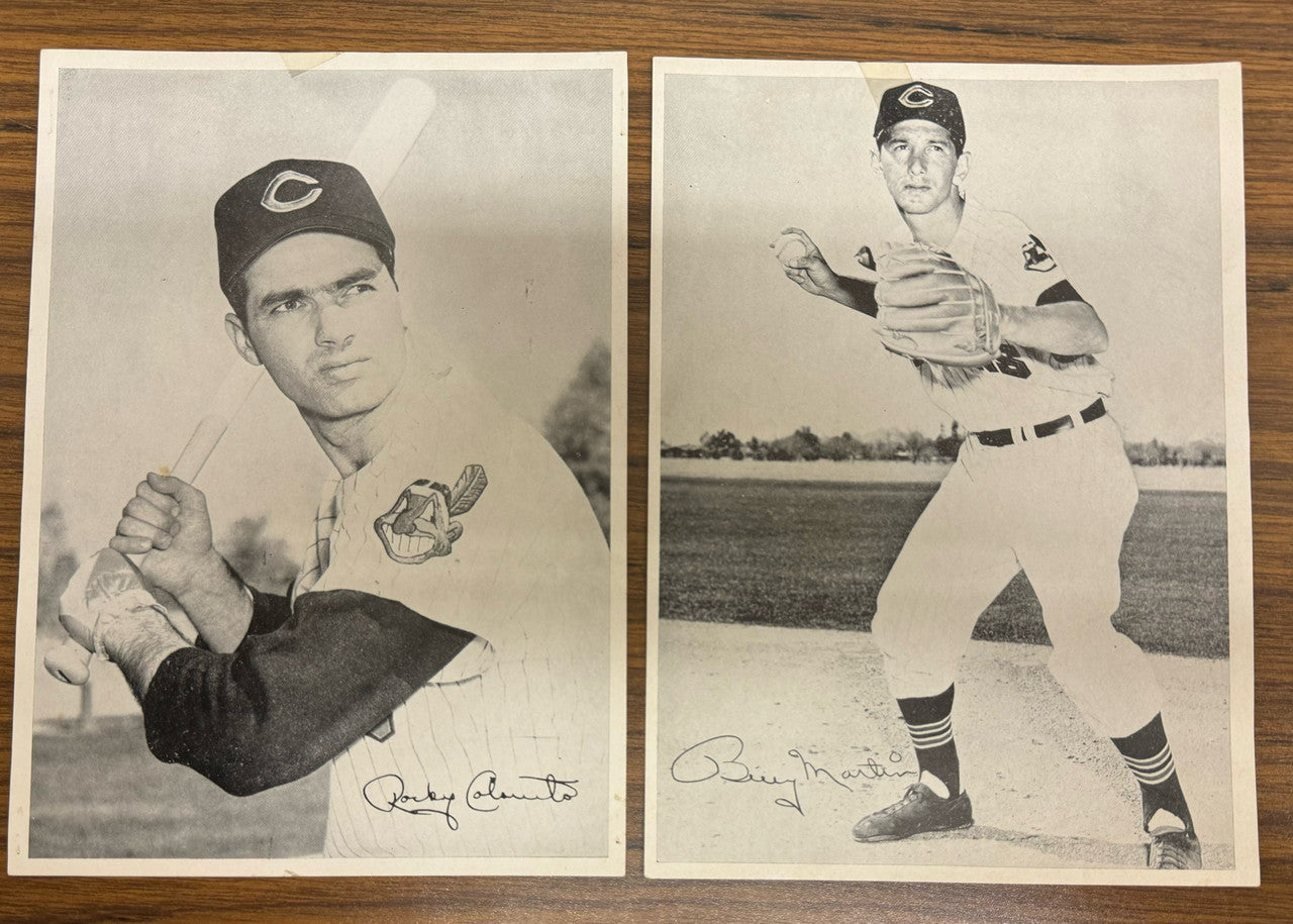 1959 Cleveland Indians Team Issue Photo Lot of 13 Colavito Martin Low Grade