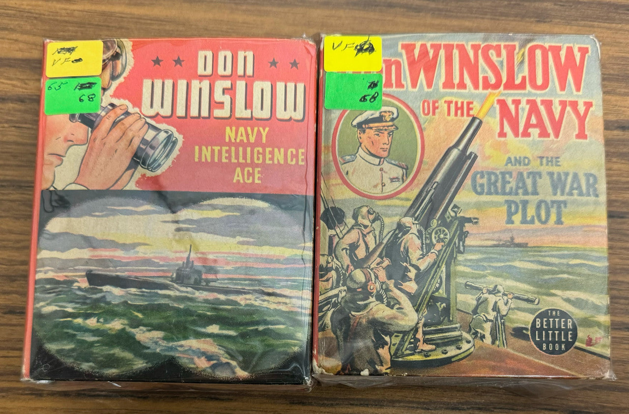 Better Little Books Lot of 2 Don Winslow Navy Intelligence Ace