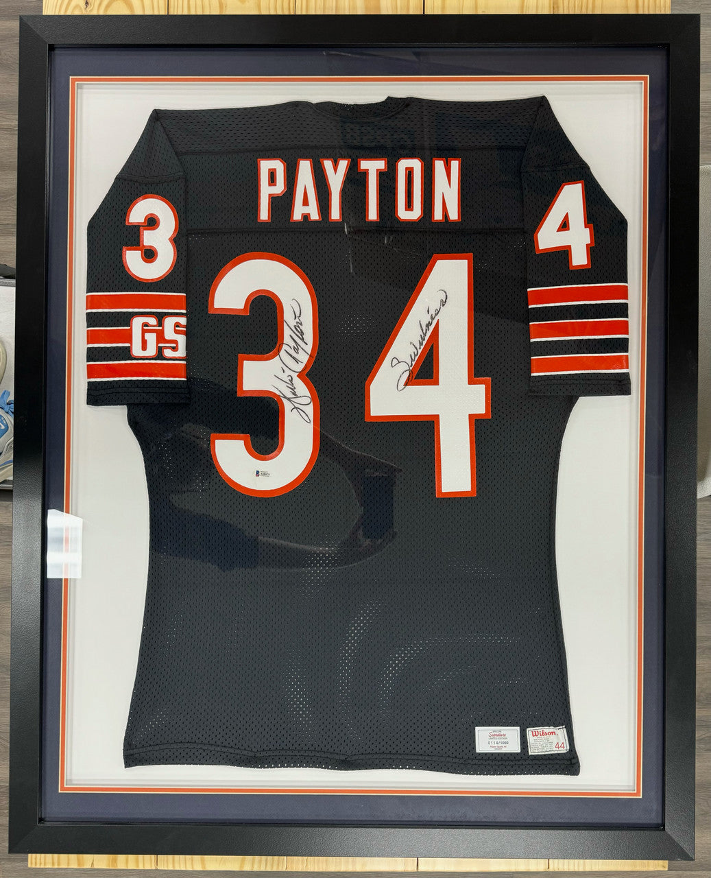 Walter Payton Signed Autographed Wilson Jersey Sweetness Inscription Framed BAS