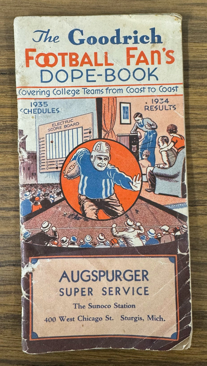 1934-1935 The Goodrich Football Fan's Dope-Book College Booklet