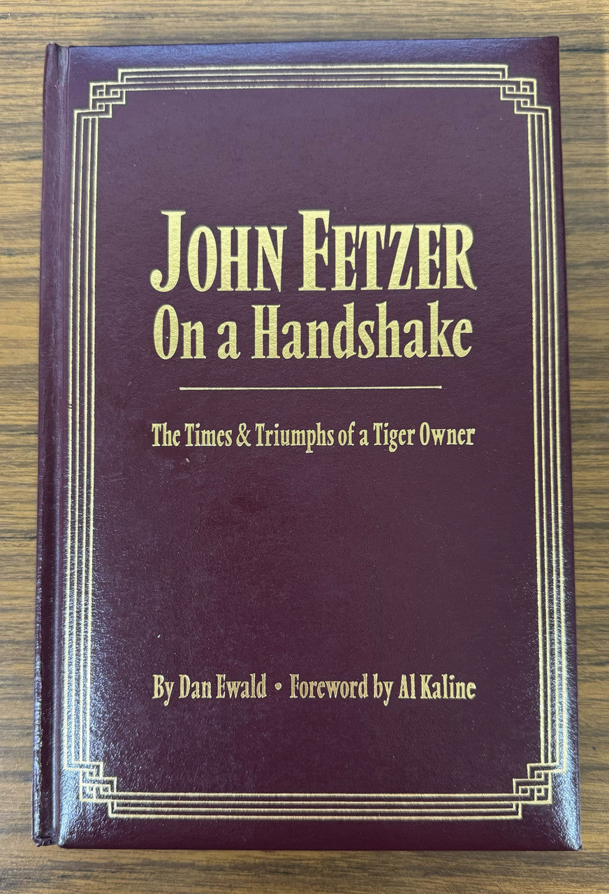John E. Fetzer Autographed Index Card JSA + On a Handshake Book Signed by Tigers