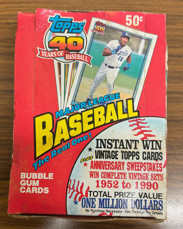 1991 Topps Baseball Wax Box 36 Factory Sealed Packs
