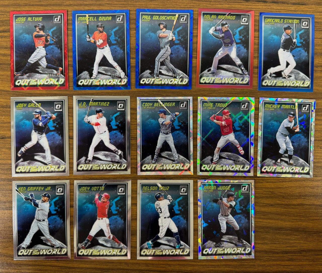 2018 Donruss Optic Out Of This World Set (15) w/ Variations Ohtani