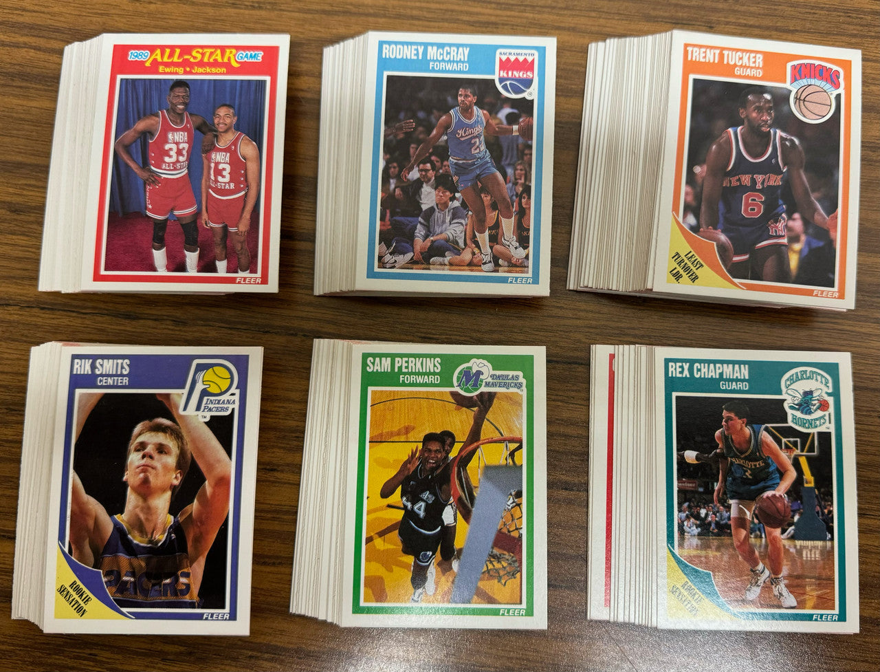 1989-90 Fleer Basketball Complete Set (168) w/Stickers (11) NM-MT "B"