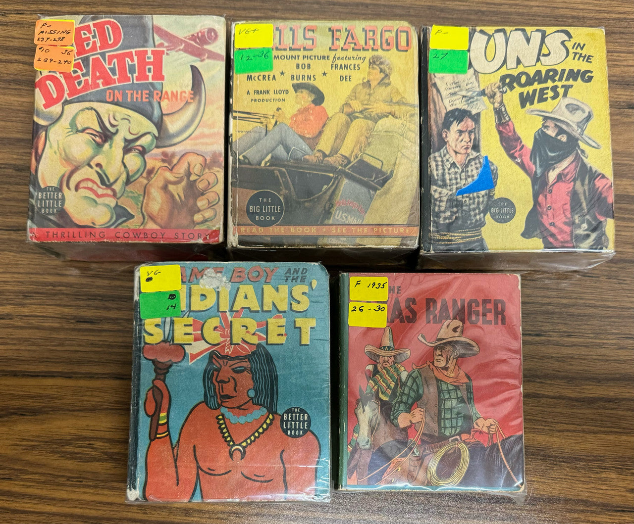 Western Big/Better Little Book Lot of 5 The Texas Ranger Soft Cover Cocomalt