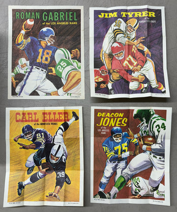 1970 Topps Football Posters Partial Set 12/24 Butkus Alworth Jones