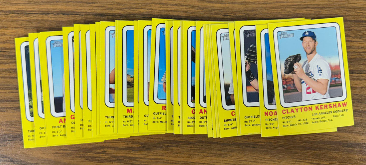 2018 Topps Heritage Baseball Collector Cards Complete Set (30) Ohtani RC