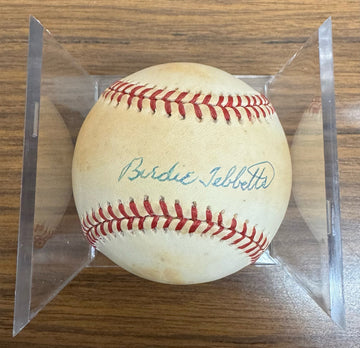 Birdie Tebbetts Signed Autographed Rawlings OAL Baseball JSA
