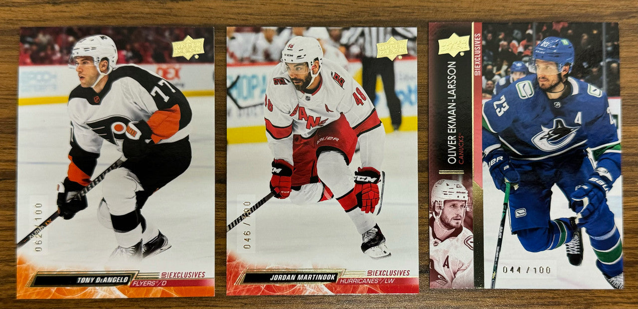 2021-22 & 2022-23 Upper Deck Extended Exclusives /100 Lot of 3