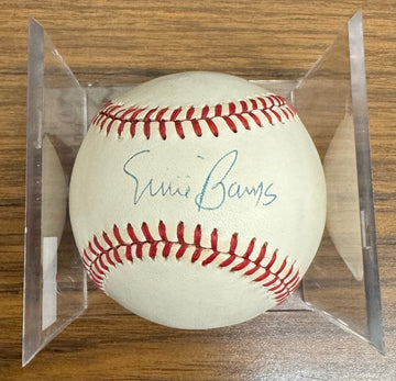 Ernie Banks Signed Autographed Rawlings OMLB Baseball JSA *647