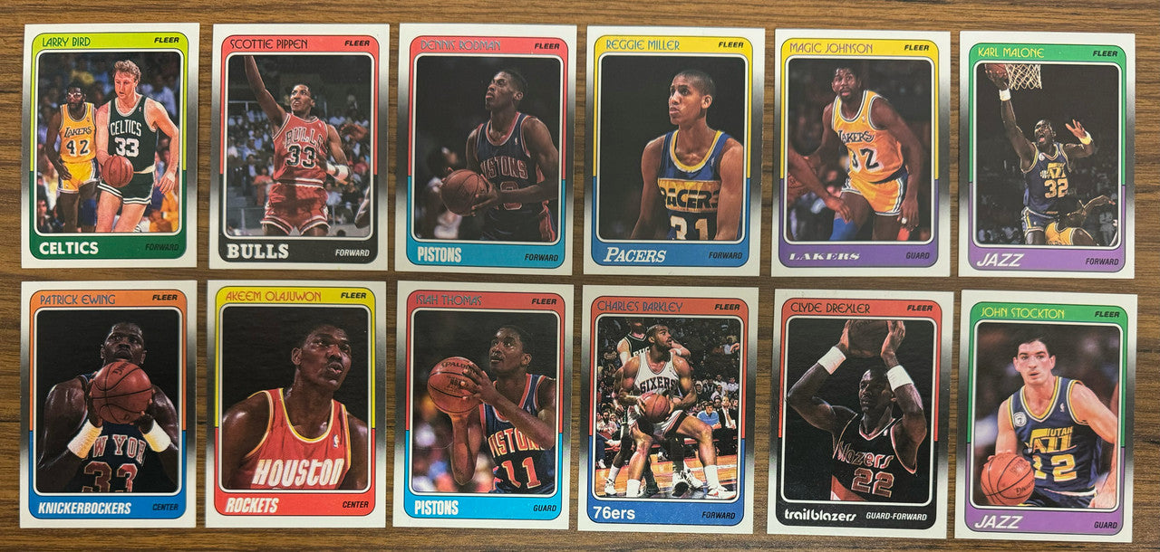 1988-89 Fleer Basketball Complete Set (132) w/ Stickers NM-MT