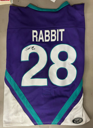 Pat Rabbitt Signed Autographed Game-Used Muskegon Fury Hockey Jersey
