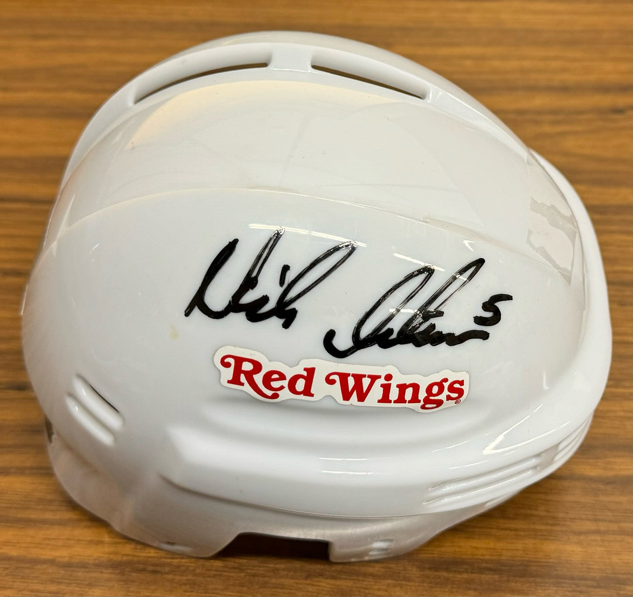 Nicklas Lidstrom Signed Autographed Mini Helmet Red Wings