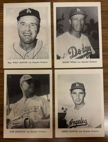 1960s Jay Publishing Los Angeles Dodgers Picture Pack Set (12) in Envelope EXMT