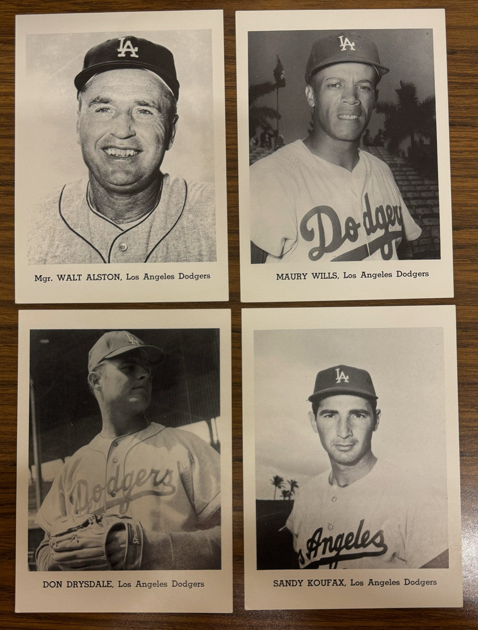 1960s Jay Publishing Los Angeles Dodgers Picture Pack Set (12) in Envelope EXMT