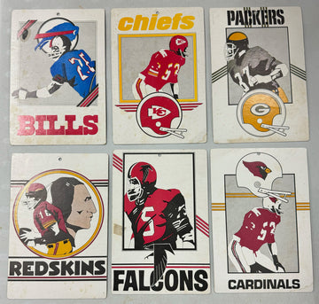 1970s NFL Vintage Football Cardboard Wall Display Signs Lot of 14
