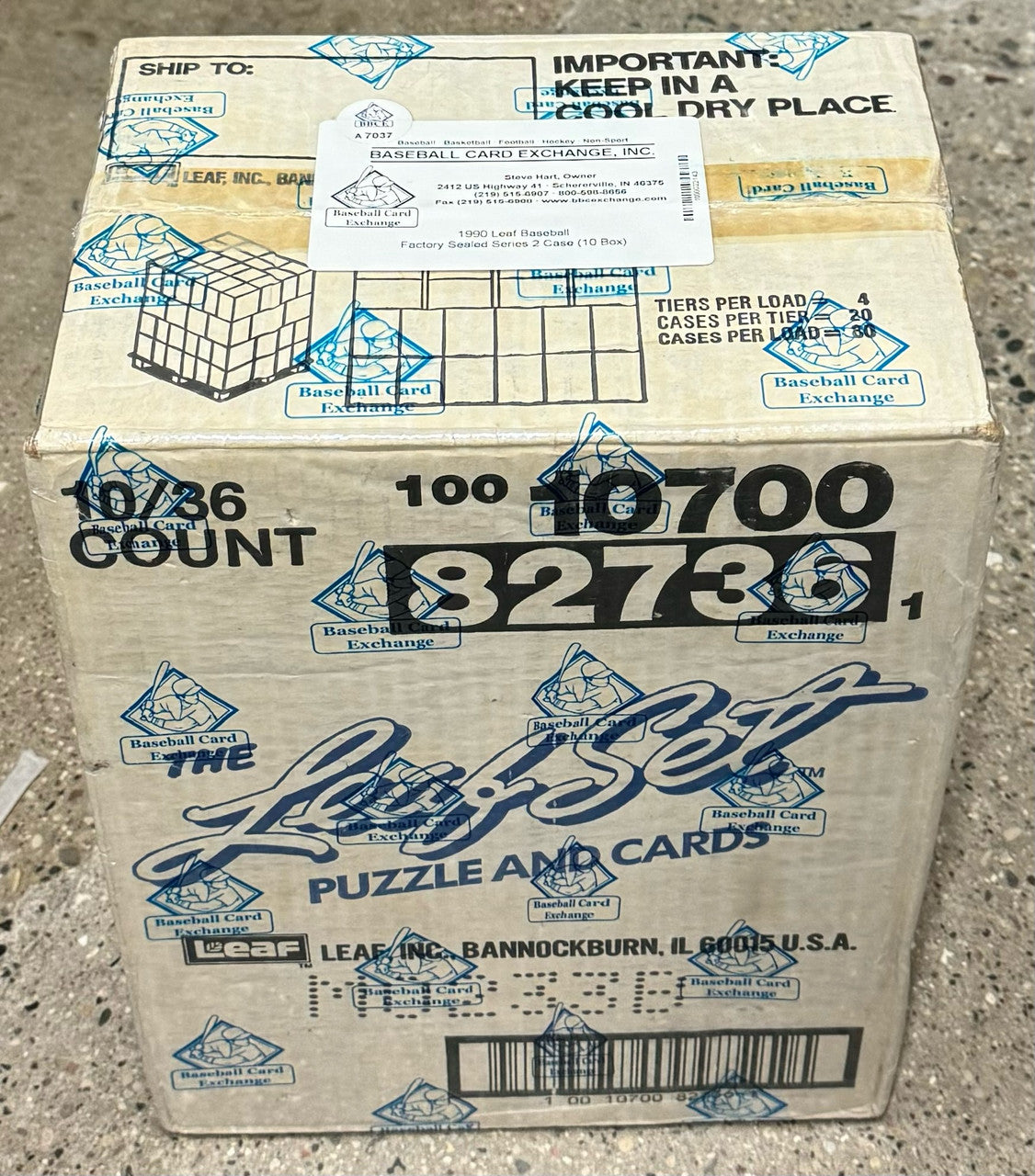 1990 Leaf Series 2 Baseball 10-Box Case BBCE Wrapped and Sealed