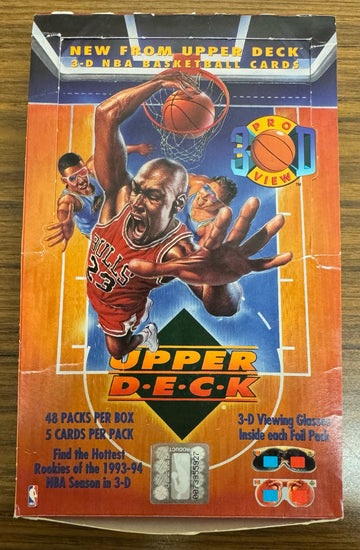 1993-94 Upper Deck 3D Pro View Basketball Box 48 Factory Sealed Packs