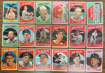 1959 Topps Detroit Tigers Team Set (36) Kaline VG-EX