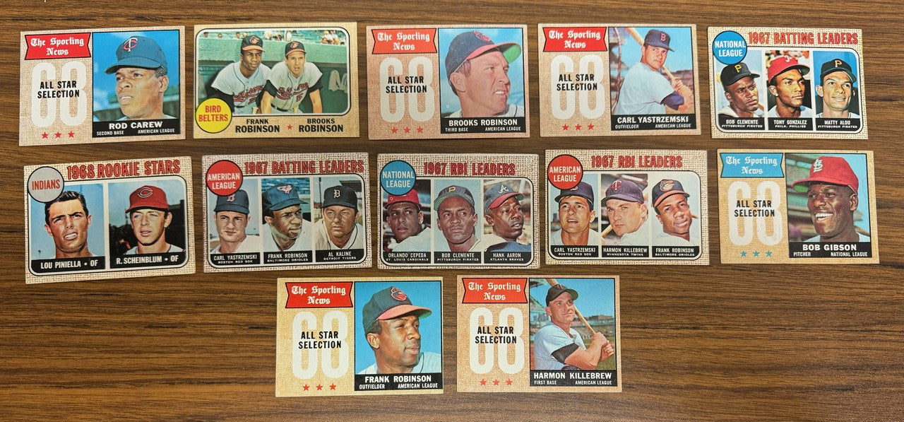 1968 Topps Baseball Near Complete Set 574/598 Overall EX+