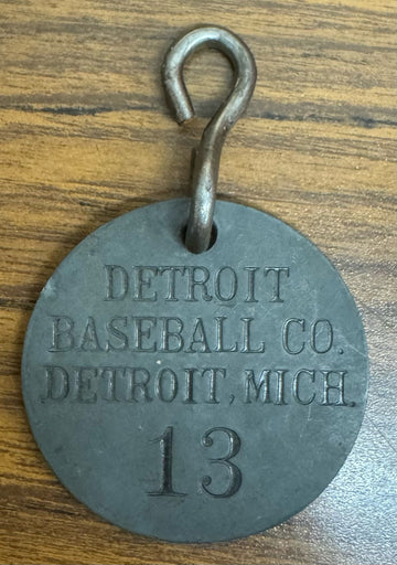 Detroit Baseball Co. Vintage Metal Tag Tigers #13