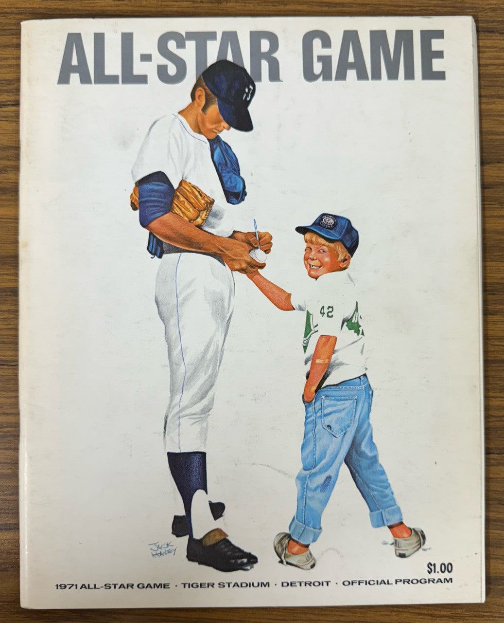 1971 MLB All-Star Game Baseball Program Tiger Stadium (Scored/Loose)