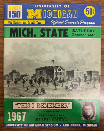 October 14 1967 Michigan vs Michigan State Program "A"