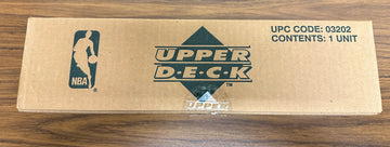 1991-92 Upper Deck Basketball Factory Set in Wood Box Sealed with Cardboard Box