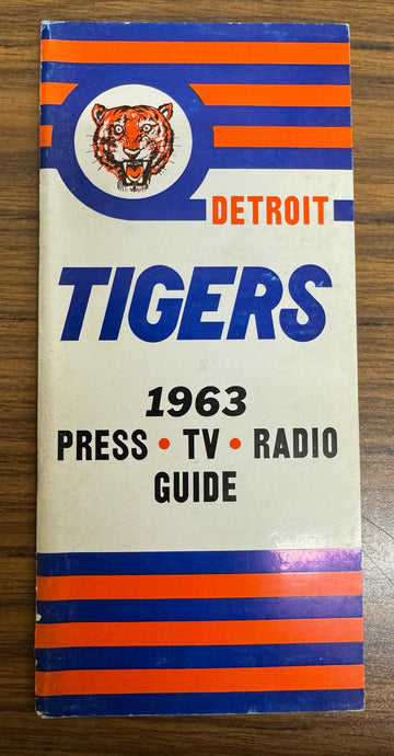 1963 Detroit Tigers Press Radio TV Media Guide