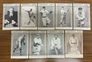 1974 + 1977 Exhibits Baseball's Great Hall of Fame Lot of 28 VG-EX