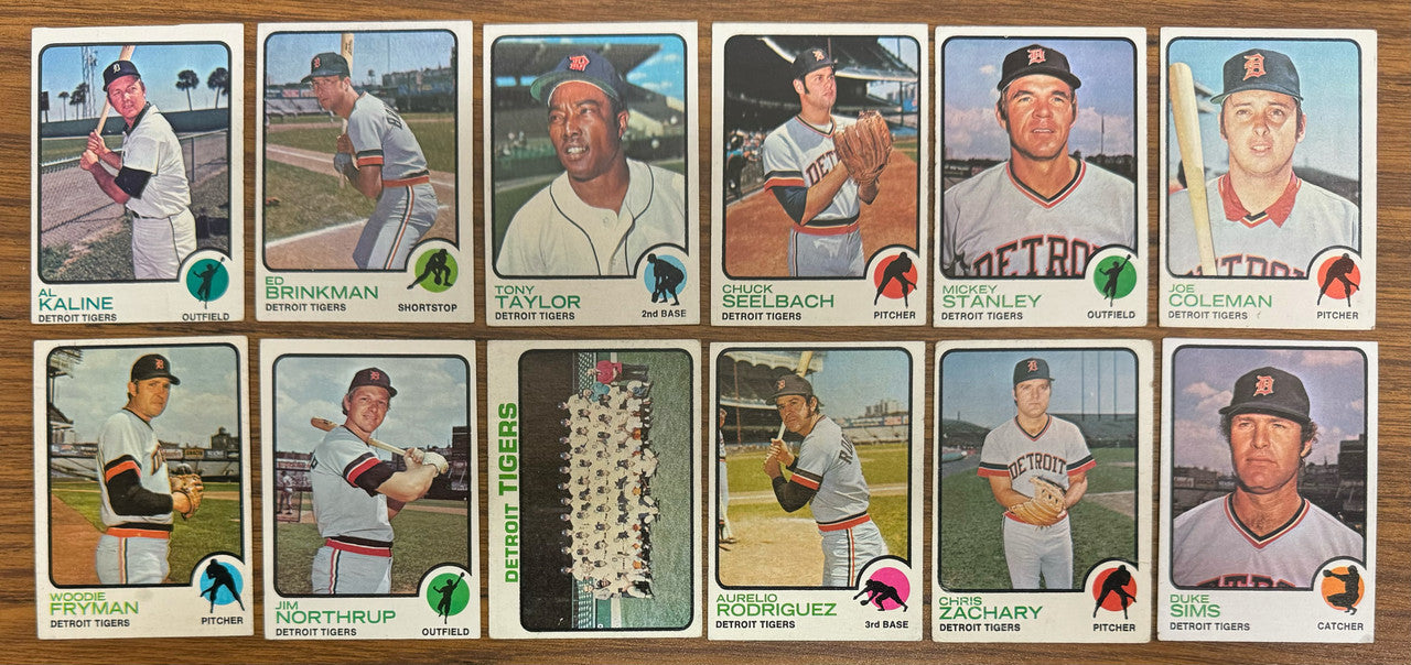1973 Topps Detroit Tigers Team Set (29) Kaline Cobb VG-VG/EX