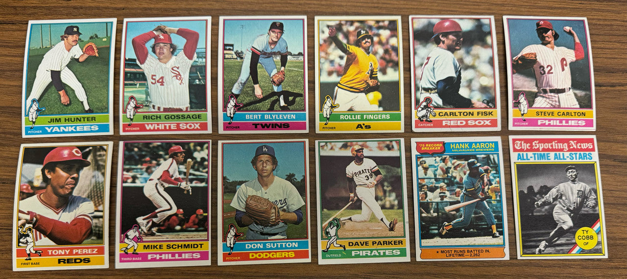 1976 Topps Baseball Near Complete Set 651/660 w/ Traded EX-EX/MT
