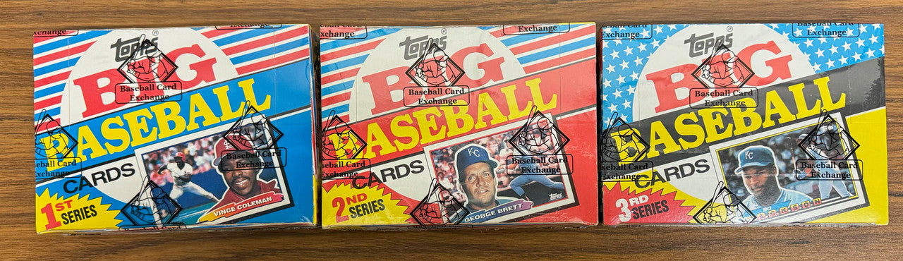 1988-1990 Topps Big Baseball Series 1-3 Complete Run 9 Boxes BBCE Wrapped Sealed