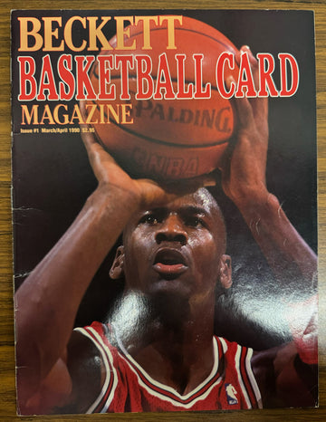1990 March/April Beckett Basketball Card Magazine #1 Michael Jordan Cover
