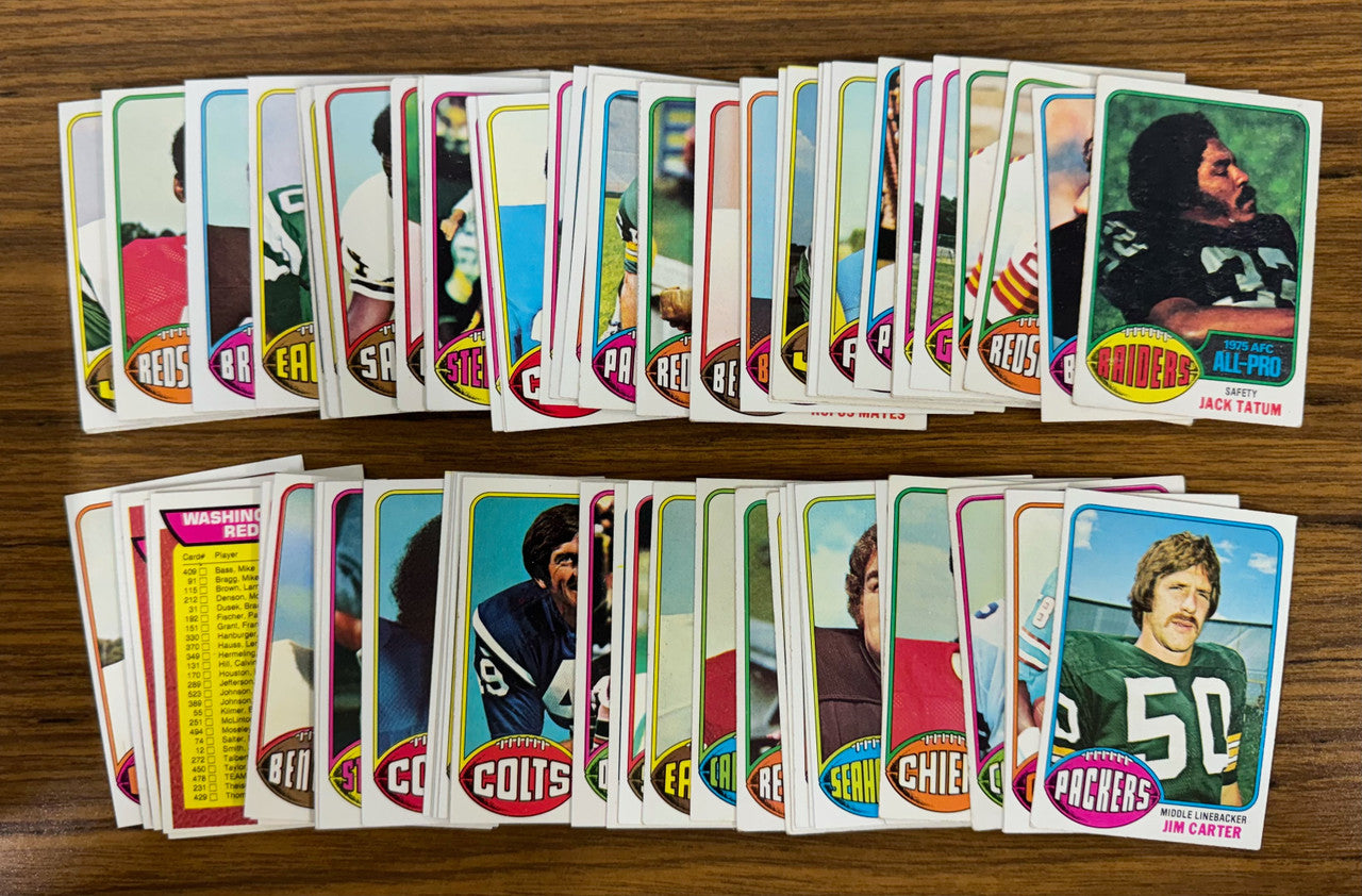 1976 Topps Football Partial Set 280/528 + 90 Duplicates EX Overall
