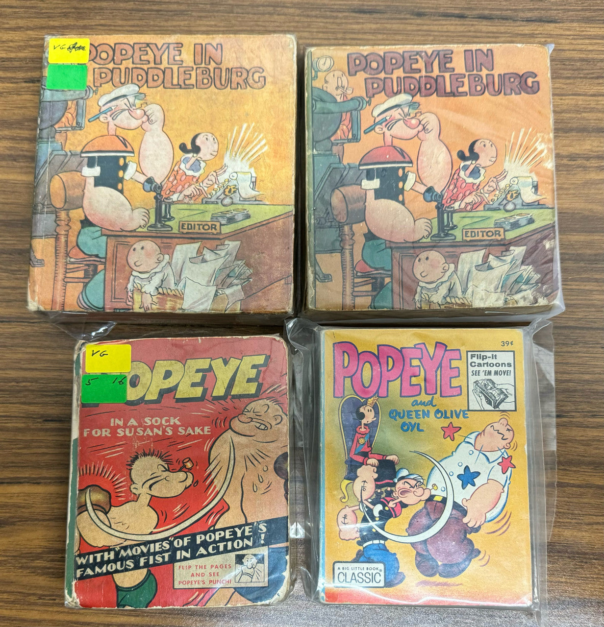 Popeye Big Better Little Books Lot of 4 Olive Oyl Puddleburg