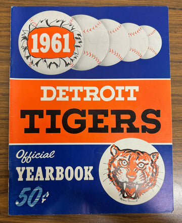 1961 Detroit Tigers Official Yearbook Al Kaline