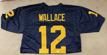 Josh Wallace Signed Autographed Custom Michigan Jersey JSA