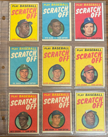 1970 Topps Baseball Scratch Off Complete Set (24)