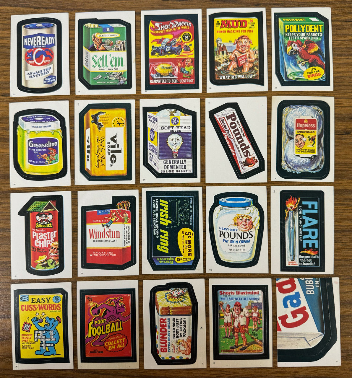 1980 & 1982 Topps Wacky Packages Stickers Lot of 41 Low Grade