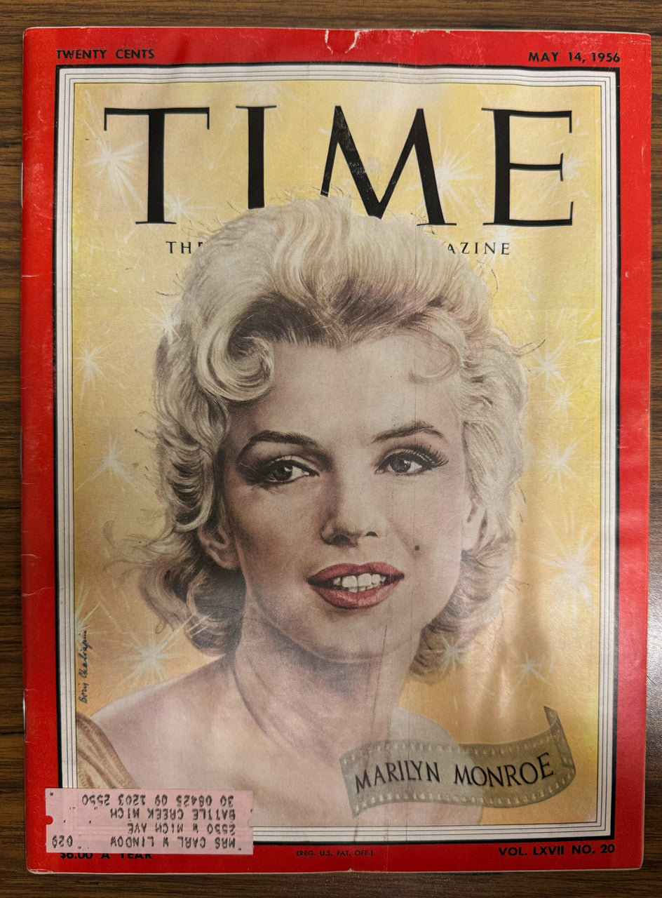 May 14, 1956 Time Magazine Marilyn Monroe Cover Full Complete