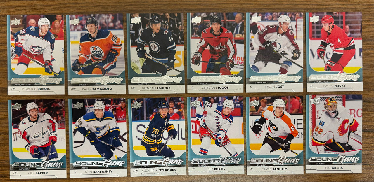 2017-18 Upper Deck Series 1 & 2 Young Guns Lot of 12 Dubois Yamamoto