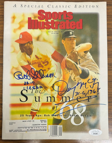 1993 Sports Illustrated Bob Gibson Denny McLain Signed Autographed JSA