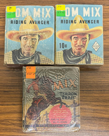Big Little Books Fast Action Tom Mix Lot of 3 Dell 6833