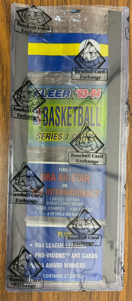 1993-94 Fleer Basketball Series 1 Rack Pack Jordan LL on Back BBCE Wrapped Sealed