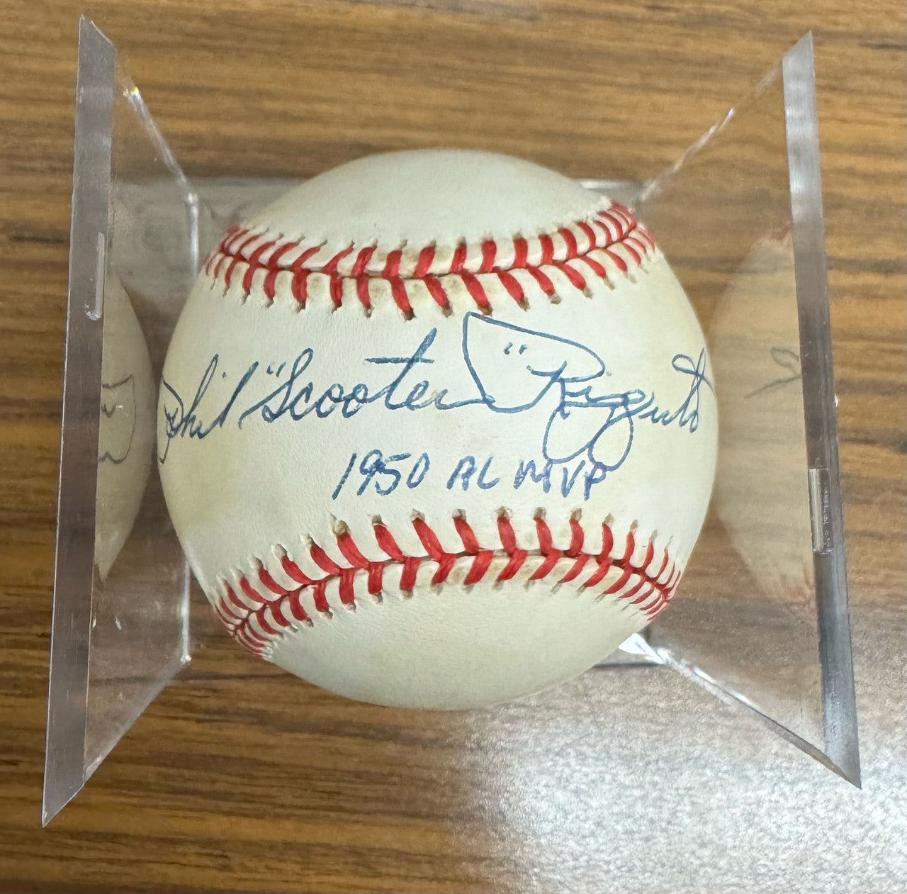 Phil Rizzuto Signed Autographed Inscribed Rawlings OMLB Baseball JSA