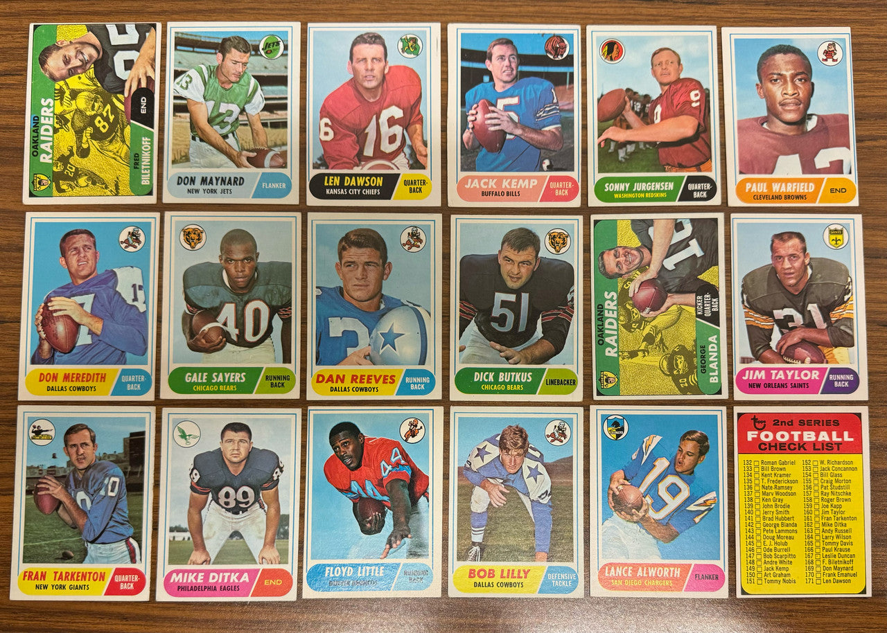 1968 Topps Football Complete Set Missing 1 (218/219) VG/EX-EX